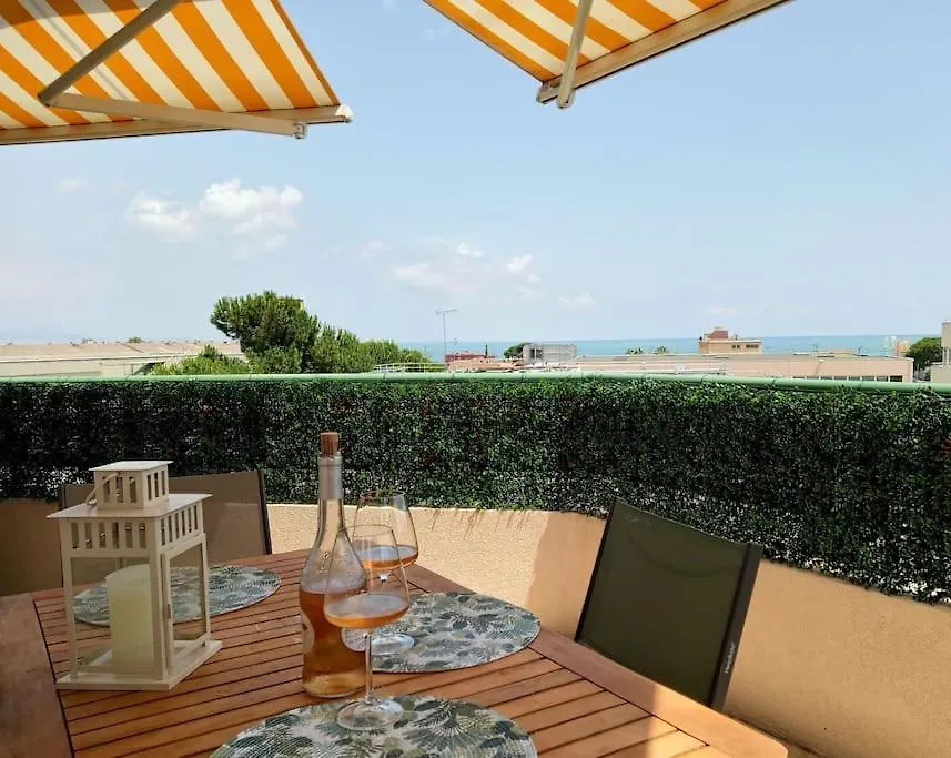 Superbe Appartement Ensoleille - Vue Mer, Clim Et Parking Villeneuve-Loubet